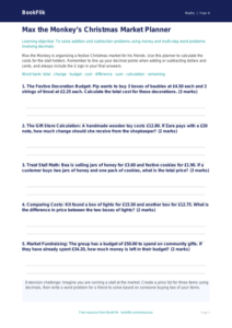 Math christmas maths template grade 3 core