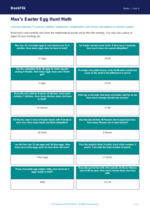 Free Easter Maths Flashcards | Grade 3 | Math | BookFlik