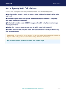 Free Halloween Maths Poster | Grade 3 | Math | BookFlik