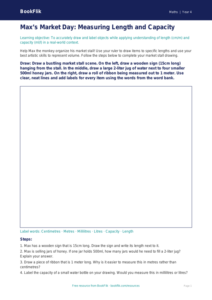 Free Measurement Drawing Sheet for Grade 3 | Math Measurement | BookFlik