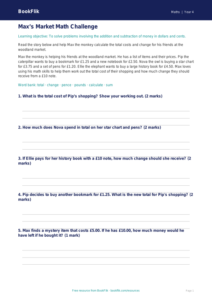 Math money track sheet grade 3 core