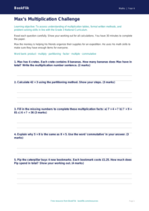 Free Multiplication Assessment for Grade 3 Students | BookFlik