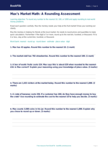 Free Rounding Assessment for Grade 3 Math | BookFlik