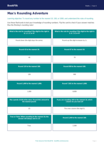 Free Rounding Flashcards for Grade 3 Math | BookFlik