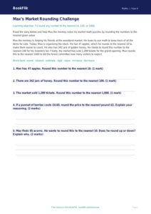 Free Rounding Track Sheet | Grade 3 | Math | BookFlik