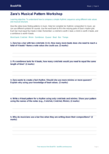 Free Composition Activity Sheet | Grade 3 | Music | BookFlik