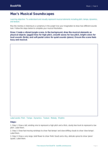 Free Musical Elements Drawing Sheet | Grade 3 | Music | BookFlik