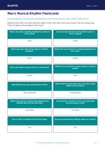 Music rhythm flashcards grade 3 core