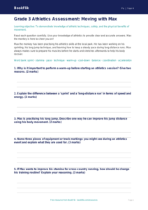Free Athletics Assessment for Grade 3 Students | BookFlik