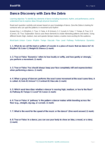 Free Dance Quiz for Grade 3 Students | BookFlik Physical Education