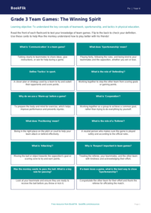 Free Team Games Flashcards for Grade 3 Physical Education | BookFlik