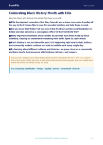 Free Black History Month Poster | Grade 3 | Health & Wellness | BookFlik