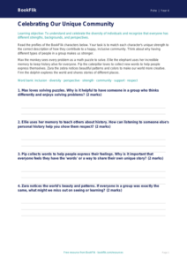 Free Diversity And Inclusion Activity Sheet for Grade 3 | Health & Wellness | BookFlik