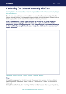 Free Diversity And Inclusion Drawing Sheet | Grade 3 | Health & Wellness | BookFlik