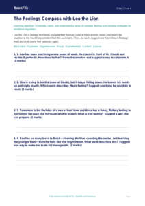 Free Feelings Activity Sheet | Grade 3 | Health & Wellness | BookFlik