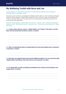 Free Mental Health Activity Sheet for Grade 3 Students | BookFlik