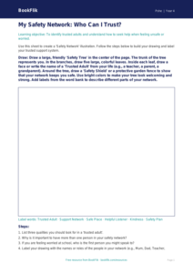 Free Personal Safety Drawing Sheet for Grade 3 | Health & Wellness | BookFlik