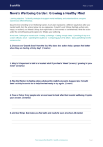 Free Wellbeing Activity Sheet for Grade 3 Students | BookFlik