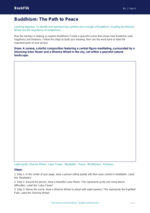 Free Buddhism Drawing Sheet | Grade 3 | Social Studies | BookFlik