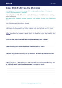 Free Christmas Assessment | Grade 3 | Social Studies | BookFlik