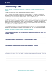Free Easter Comprehension | Grade 3 | Social Studies | BookFlik