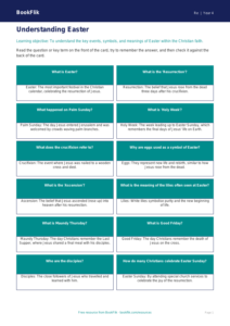 Free Easter Flashcards | Grade 3 | Social Studies | BookFlik