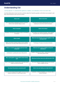 Free Eid Flashcards | Grade 3 | Social Studies | BookFlik