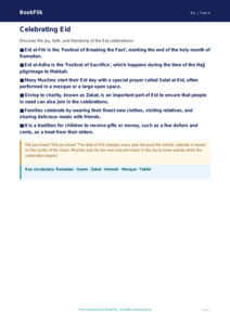 Free Eid Poster | Grade 3 | Social Studies | BookFlik