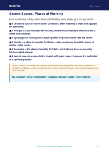 Free Places Of Worship Poster | Grade 3 | Social Studies | BookFlik