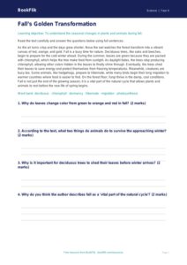 Science autumn science comprehension grade 3 core