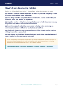 Science habitats poster grade 3 core