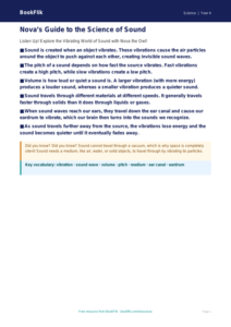 Free Sound Poster | Grade 3 | Science | BookFlik