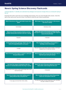 Free Spring Science Flashcards | Grade 3 | Science | BookFlik