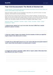 Free Abstract Art Assessment | Year 4 | Art | BookFlik