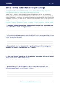 Free Collage Activity Sheet | Year 4 | Art | BookFlik
