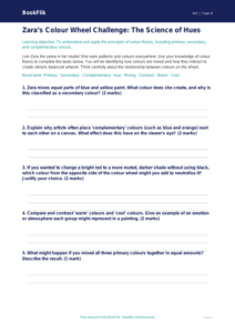 Free Colour Theory Activity Sheet | Year 4 | Art | BookFlik