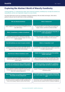 Kandinsky Art Flashcards for Year 4 | Australian Curriculum