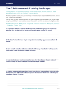 Free Landscapes Assessment | Year 5 | Art | BookFlik