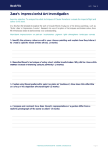 Claude Monet Art Lesson Plan | Year 4 Australian Curriculum