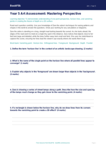 Perspective Assessment Year 5 | Art | BookFlik Australia