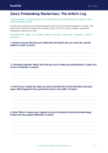 Year 4 Printmaking Art Lesson & Template | Australian Curriculum