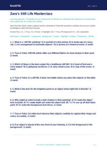 Free Still Life Quiz | Year 4 | Art | BookFlik