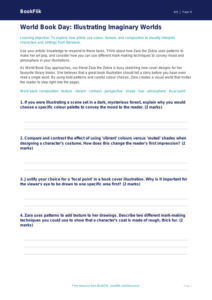 Free World Book Day Art Worksheet | Year 4 | Art | BookFlik