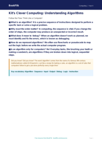 Free Algorithms Poster | Year 4 | Computing | BookFlik