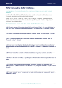 Data Handling Quiz for Year 4 | Computing | BookFlik Australia