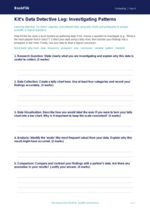 Free Data Handling Template | Year 4 | Computing | BookFlik