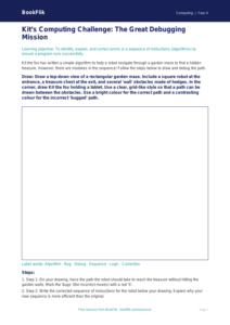Free Debugging Drawing Sheet | Year 4 | Computing | BookFlik