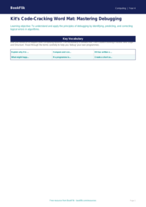 Free Debugging Word Mat | Year 4 | Computing | BookFlik
