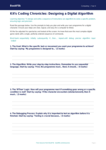 Free Programming Writing Frame | Year 4 | Computing | BookFlik