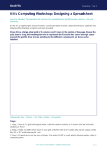 Free Spreadsheets Drawing Sheet | Year 4 | Computing | BookFlik
